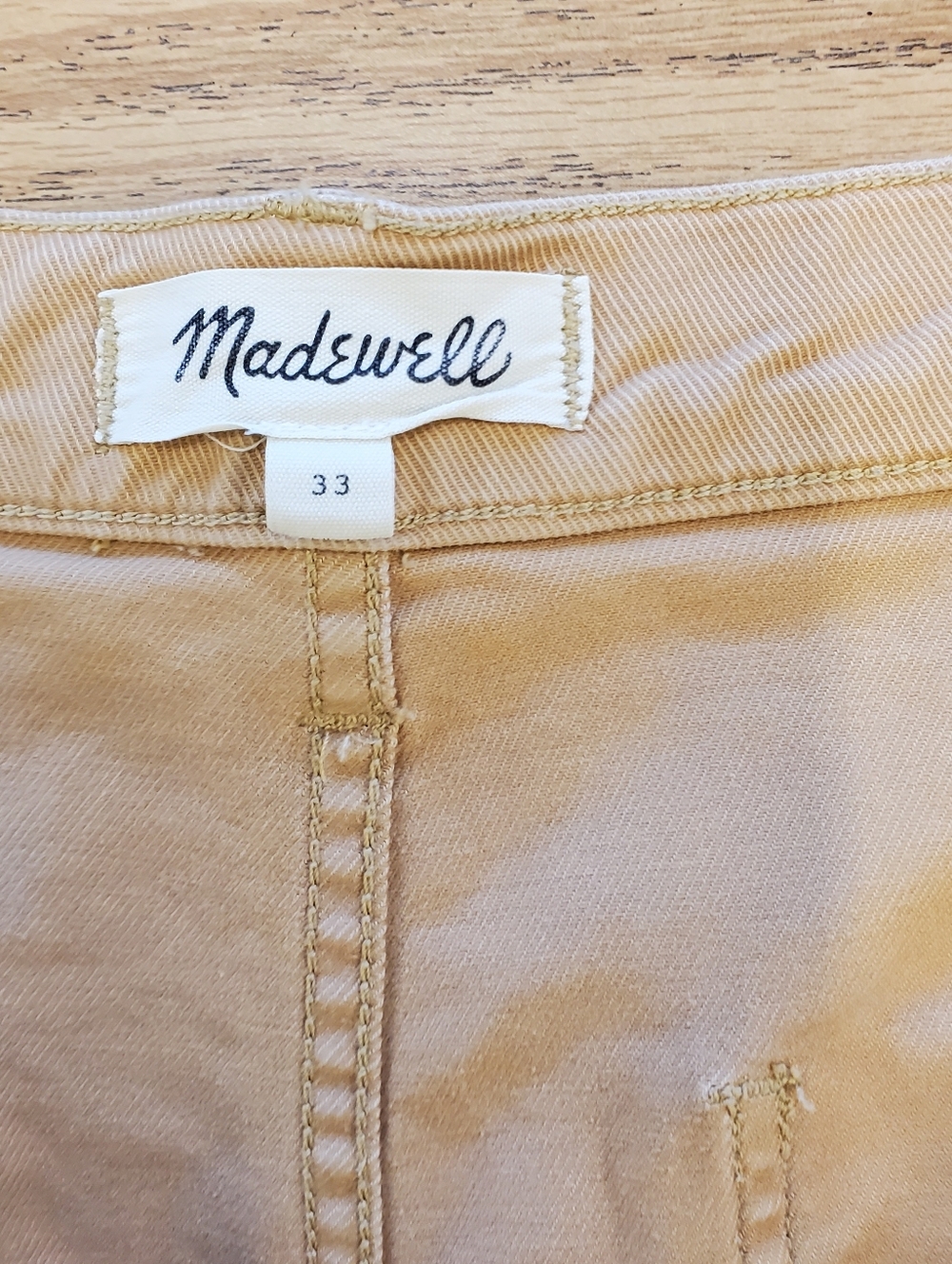 Madewell The Perfect Vibtage Fatique Tan High-Waist Shorts Size 33 - Picture 5 of 10
